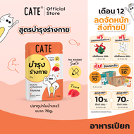 CATE เคท อาหารเปียกแมว สูตรบำรุงร่างกายและสายตา 70 g. (ยกโหล 12 ซอง) Vitamin E A B1 B2 B6 B12 D3 K3 