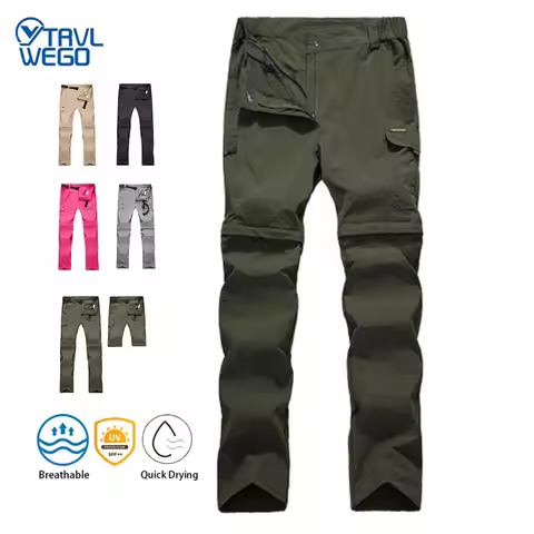 TRVLWEGO Women's Hiking Cargo Pants Water-Resistant Quick Dry UPF 50+ Lightweight Travel Camping Wor