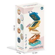 Montessori Toys Busy Board Baby Activity Cube Sensory Toys Folding Puzzle Cube for 1 Year Old Baby