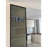 Large Wall-Mounted Bright Light Display Digital Electronic Clock for Living Room Creative Hollow Des