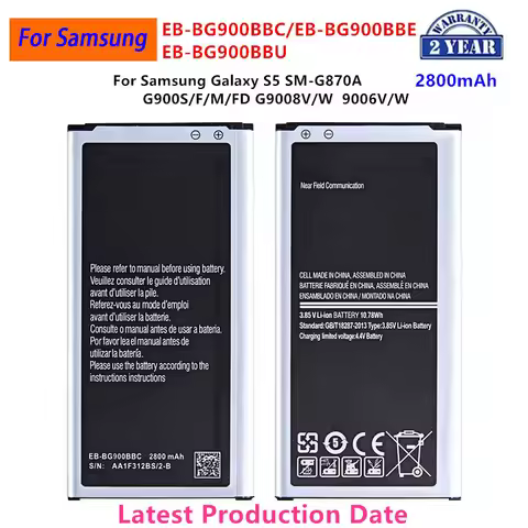 Brand New EB-BG900BBE EB-BG900BBU Battery 2800mAh For Samsung Galaxy S5 S5 900 G900F/S/ I G900H 9008
