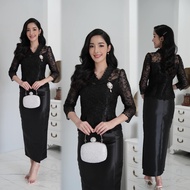 GBK เสื้อลูกไม้ ชุดลูกไม้ งานบุญ  สีดำ 1022/1030