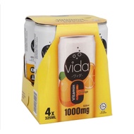 VIDA C ORANGE or Lemon Drink Tin Pack 325ml x 4