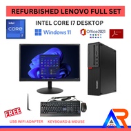 Lenovo Thinkcentre Desktop PC only and Full set Intel core I7 - 7700 7th Generation desktop