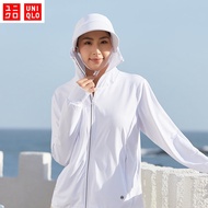 (พร้อมส่ง) Uniqlo เสื้อกันยูวี UPF50 เสื้อกันแดด เสื้อแขนยาวมีหมวก เสื้อกันUV ระบายอากาศได้ดี เสื้อก