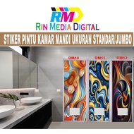 Bathroom door sticker, toilet door,/ toilet sticker, STANDARD SIZE,/ JUMBO CODE RM10_RM12