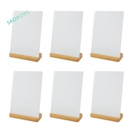 6 Pack Sublimation Photo Frames Blanks 5 X 7 Inch Heat Transfer Metal Picture Frames with Wood Base 