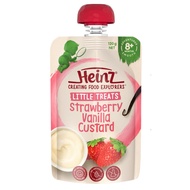 Heinz Little Treats Strawberry & Vanilla Custard Baby Food Pouch 120g 8m+