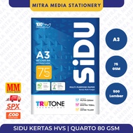 Sinar Dunia SIDU A3 75GSM 75 Gram HVS Paper A3 Paper/ RIM/ 500 Sheets/