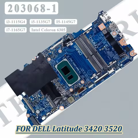 00V2RT 0JVK30 For Dell Latitude 3420 3520 Laptop Motherboard With i3/i5/i7 Celeron 6305 CPU Notebook
