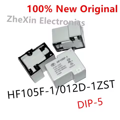 5PCS/Lot HF105F-1/012D-1ZST 、HF105F-1/024D-1ZST 、HF105F-1/012D-1ZS DIP-5 New power relay HF105F-1-01
