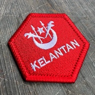 Kelantan Hexagon embroidered shape