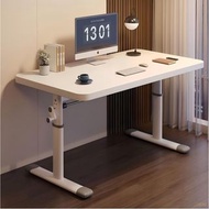 White 升降書枱 Height-Adjustable Computer Desk 電腦枱 電腦桌 升降桌 辦公枱 Table 辦公桌 Office Desk 書桌 升降可調節 學習桌 寫字檯 手搖