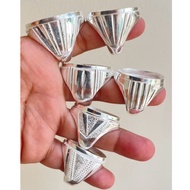 1 DOZEN ALPACA SILVER PLATE RING BRAND KT DIM 20-28mm