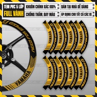 Tem Vành Dán Đủ 2 Bánh 16 Miếng | FullV25 | Team Decal Dán Bánh Xe Exciter 150 155 Sirius R15 V3 NVX