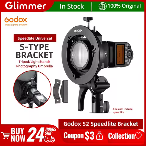 Godox S-type S2 Flash Holder Bracket Bowens Mount for Godox V1 V860II AD200 AD400PRO Speedlite Flash