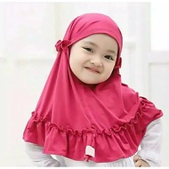 Tudung Bawal Cotton2到6岁小女孩荷叶边头巾卷边纱巾H361花边复古民族风Muslimah Fashion Malaysia ready Stock