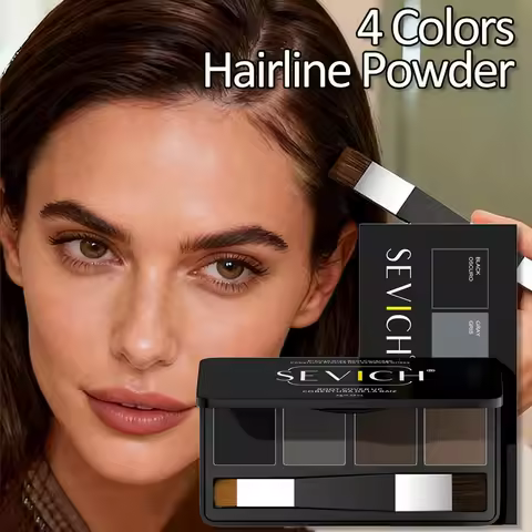 8g Hairline Shadow Powder Waterproof Eyebrow Beard Concealer Root Cover Up 3 Colors Natural Filling