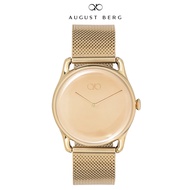 August Berg Reflexion Watch with Gold Mesh Strap