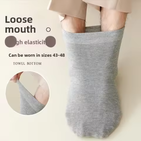 5/10 Pairs Man Non Binding Diabetes Socks Comfortable Breathable Socks Suitable For Elderly Man For 