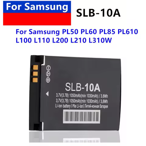 SLB-10A Battery for Samsung SLB10A NV9 ES55 L100 L110 L200 PL50/60 SL102 L310W WB550 WB500 HZ10W HZ1