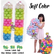 Pastel colored ball pool, contents 100 pcs SNI - soft colorful ball pool - toy ball pool