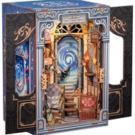 Cutefun Book Nook Kit, DIY Miniature House Kit for Teens, Book Nook Kits for Adults, Wooden Dollhous