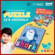 Wooden Sea Animal Puzzle for Kids Wooden Puzzle Learning Toys for Kids Sea Animal Toys Zoo Animals T