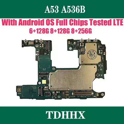 Unlocked Motherboard A53 A536B Mainboard 128gb 256gb SM-A536B EU Mainboard Logic Board Tested Full F
