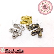 27 mm Gift Box Lock 27 x 32 mm Jewelry Box Hook Lock - Mini Crafty