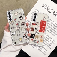 2024 New phone Casing Samsung Galaxy A55 5G A35 5G Cute Cartoon Lazzy Snoopy Pattern Silicone Transparent Soft Case Samsung A55 5G Phone Cover Case