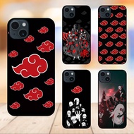 Akatsuki Naruto black border iPhone 14 Plus phone case
