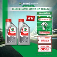 COMBO 2 Castrol ACTIV 4T 20W-40 transmission lubricant (0.8L/1L)