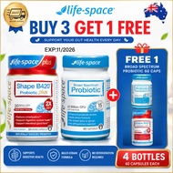 【Buy 3 Free 1】Life Space Probiotic Broad Spectrum Probiotic and Shape B420 plus (60/50Capsules)