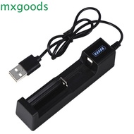 MXGOODS Batteries USB Charger Intelligent Charge LED Smart Li-ion Battery Auto Stop Charger Charging Charge Dock 18650 Battery Lithium Battery Charger