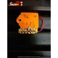 Emas 916 Cincin Crown / 916 Gold Ring 1.87G