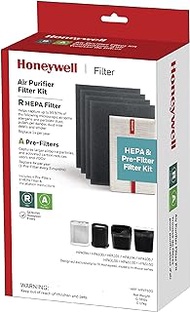 Honeywell HEPA Air Purifier Filter Kit – Includes 1 HEPA R Replacement Filter and 4 A Carbon Pre-Cut Pre-Filters