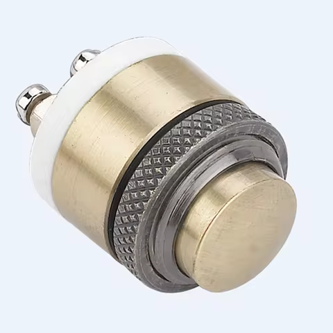ELEWIND 16mm High Dome Head Brass (Bronze-coloured) Doorbell Push Button IP40 ( PM163-10,16mm )