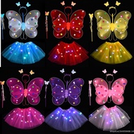 Children's Toy Butterfly Wings Skirt Glowing Double Layer Butterfly Wings Glowing Wings