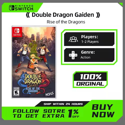 Double Dragon Gaiden: Rise of the Dragons - 100% Original Game Card Nintendo Switch Physical Games D