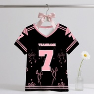 （Free Custom）2026 Jersey Coquette American Style Shoulder Patch Short Sleeved Jersey Women Summer To