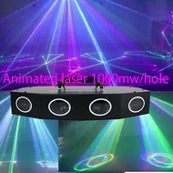 Party Laser (Animation+Lines) 4 Holes Laser Light Disco Party Laser Light Voice Control+DMX