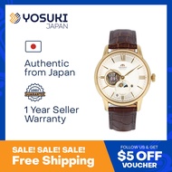 ORIENT Automatic RA-AS0010S Open heart Sun &amp; Moon Classic Champagne Gold Brown Leather  Wrist Watch For Men from YOSUKI JAPAN / RA-AS0010S (  RA AS0010S RAAS0010S RA-A RA-AS00 RA-AS001 RA AS001 RAAS001 )