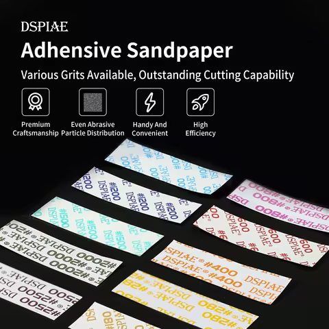 DSPIAE 180#~2500# DIE-CUTTING ADHESIVE SANDPAPR 10 Boxes/Set For Gundam Model Making Tool Retrofit H