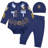 LENSOUS Paddy Field Baby Girls Boys Police Costume Bodysuit