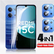 4in1 Tempered Film For Xiaomi Redmi 15C 4G 6.9" 25078RA3EA Redmy 15 C c15 redmi15c Camera Lens Prote