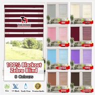 𝗭𝗘𝗕𝗥𝗔 𝗕𝗟𝗜𝗡𝗗 MAROON / Bidai Zebra Moden/ Zebra Blind/Bidai Tingkap / ROLLER BLINDS PREMIUM Zebra Blind