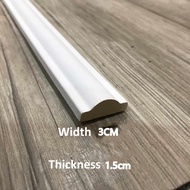 Korean DIY PVC Wall Skirting White PVC PU Wainscoting Wainscoating korea Bingkai Shiplap Waincoting 
