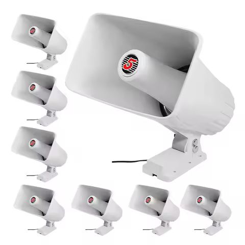 5 Core PA Horn Speaker 8Pcs 8 Inch 65W Loud Audio Outdoor Speakers System 8Ohm Reflex Megaphone-HW 5
