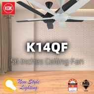  KDK K14QF 56" DC 5 Metal Blade 5 Speed Remote Control Ceiling Fan